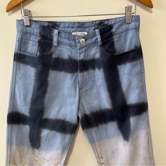 Collina Strada Runway Hand Dyed Straight Leg Jeans Size S - Picture 7 of 16